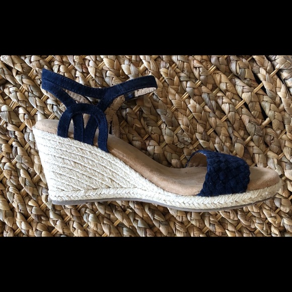 Sonoma Shoes - Sonoma Navy Sandal Wedges -Size 10